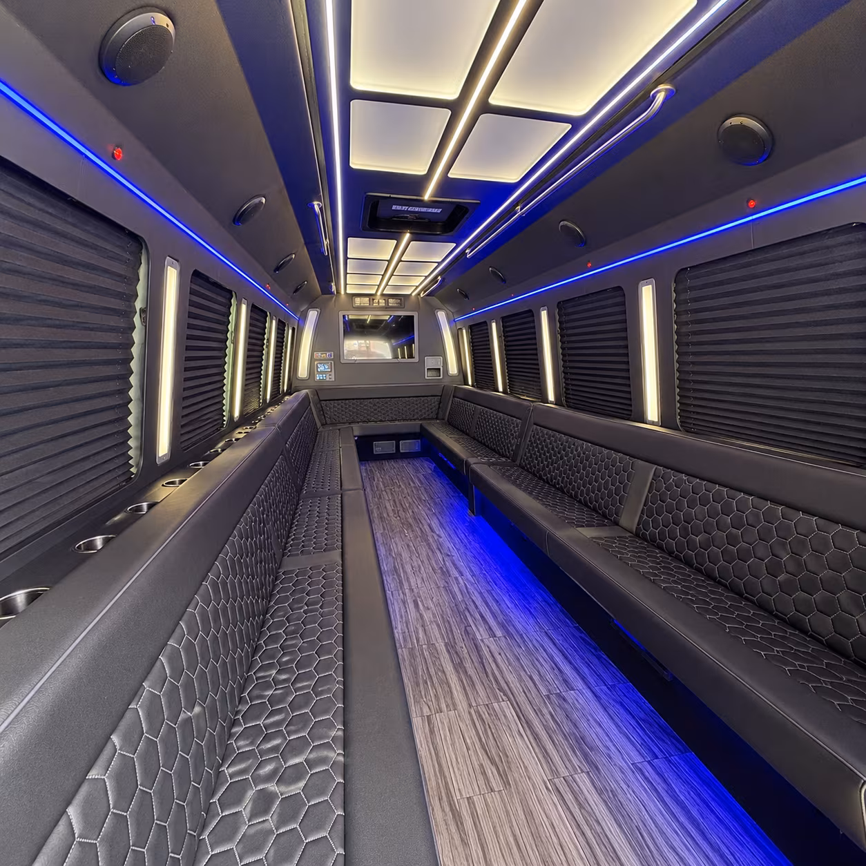 coppell 30 passenger party bus interior