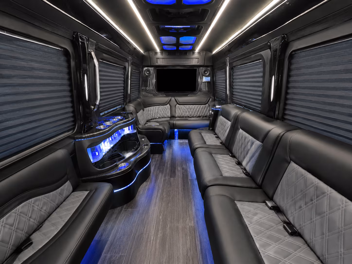 coppell 40 passenger party bus inside