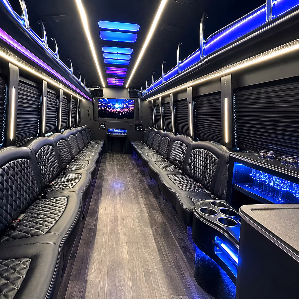 coppell party bus rental interior