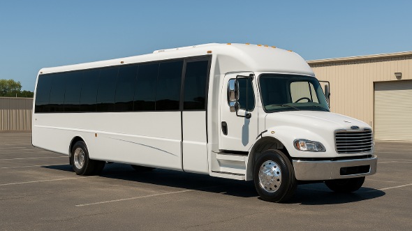 Exterior of Charter Bus Company Coppell's 15 Passenger Minibus in Coppell