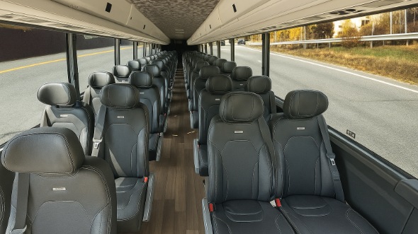 Interior of Charter Bus Company Coppell's 15 Passenger Minibus in Coppell