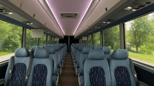 Interior of Charter Bus Company Coppell's 30 Passenger Minibus in Coppell