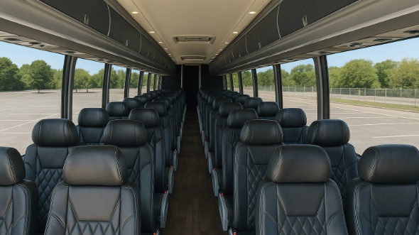 coppell 50 passenger charter bus inside