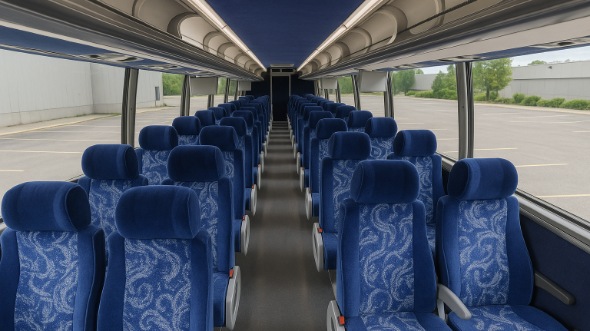 coppell 54 passenger charter bus inside