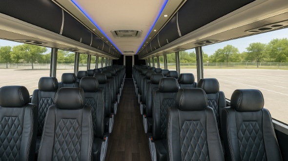 coppell 54 passenger charter bus interior