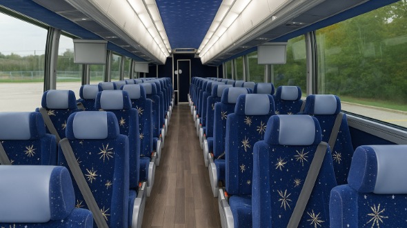 coppell 56 passenger charter bus inside
