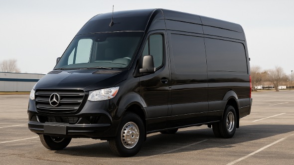 Exterior of Charter Bus Company Coppell's Sprinter Van Rental With Driver in Coppell